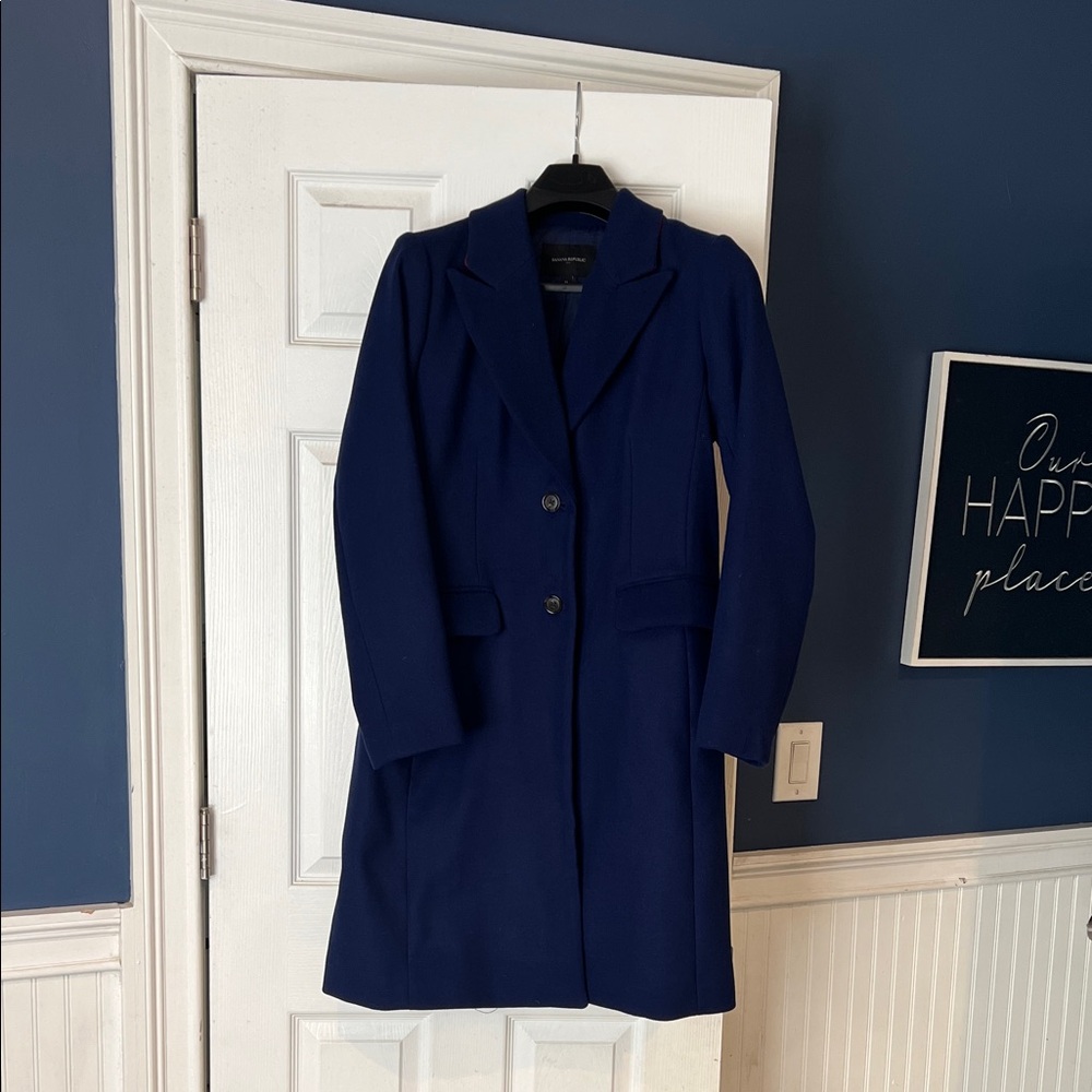 Banana Republic Women's Blue Blazer Coat
